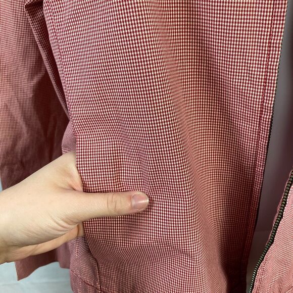 Eddie Bauer Jacket Womens Sz L Red‎ White Gingham Full Zip Cotton Lightweight - Picture 5 of 9